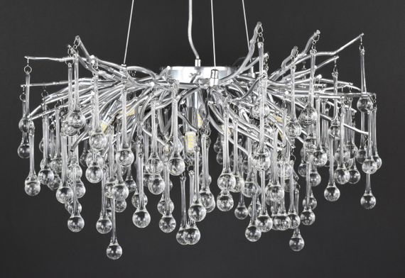 Люстра підвісна кришталева 27236 Хром 40-190х60х60 см. | Зображення 3