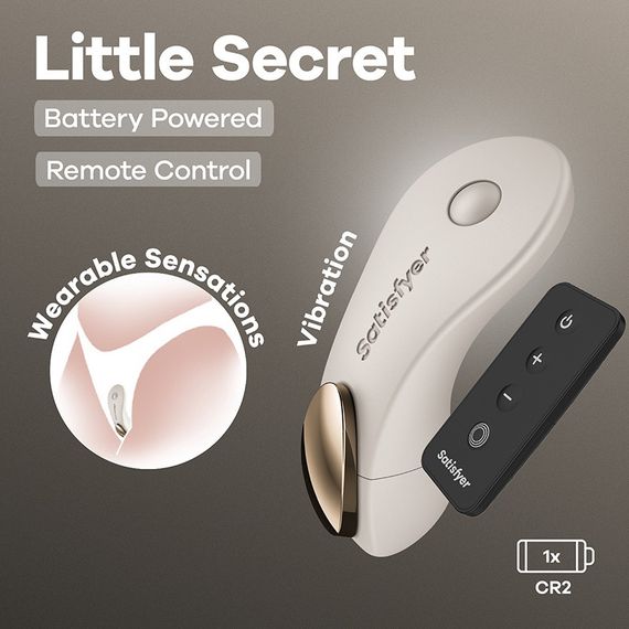 Кліторальний вібратор - Satisfyer Battery Powered Little Secret Beige Sex Aura | Зображення 1
