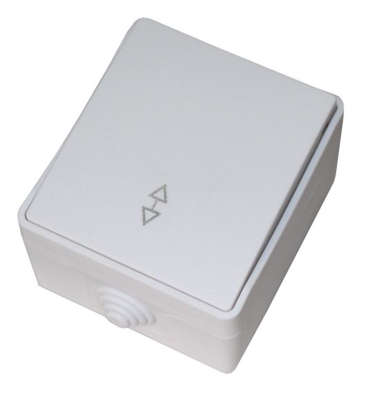 Вимикач зовнішня установка 1-кл. прохідний білий IP54 SURFACE Ny95001222 | Зображення 1