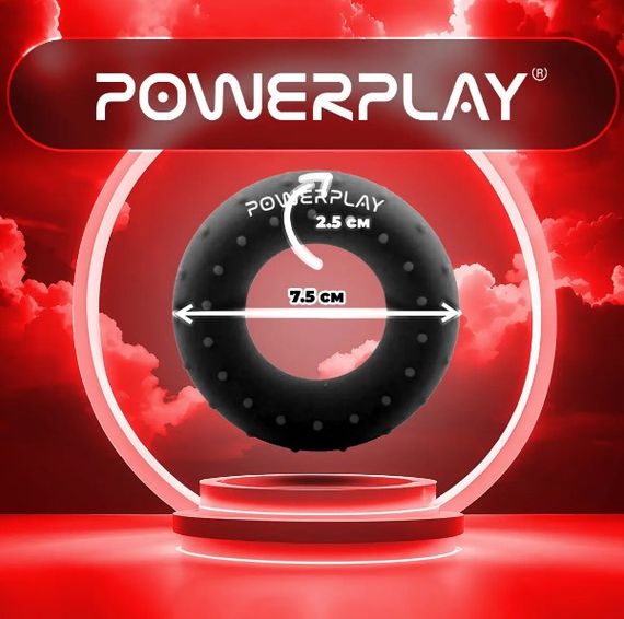 Еспандер кистьовий силіконовий PowerPlay PP-4338 Hand Grip Hard 30 кг Чорний (PP_4338_Black_30kg) | Зображення 1