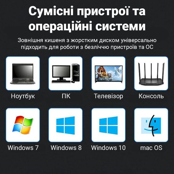 Внешний карман для SSD и 2.5" HDD жестких дисков Addap EHDC-01b с USB 3.0 выходом | Зображення 6