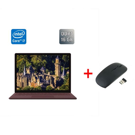 Ноутбук Б-класс Microsoft Surface Laptop 1769 / 13.5" (2256x1504) IPS / Intel Core i7-7660U (2 (4) ядра по 2.5 - 4.0 GHz) / 16 GB DDR3 / 512 GB SSD / Intel Iris Plus Graphics 640 / Windows 10 б/у + Подарок Беспроводная мышь / USB