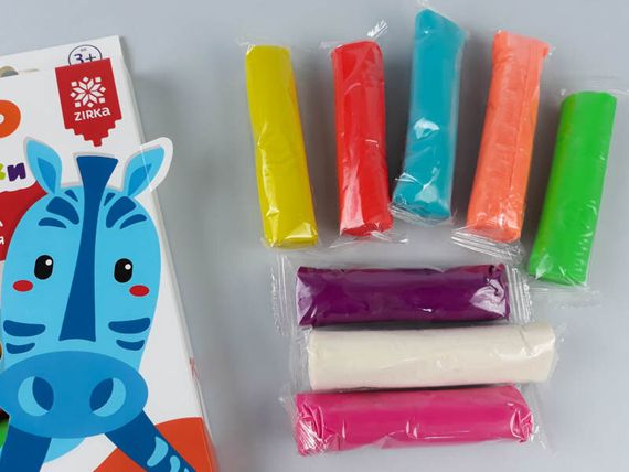 Тісто для ліплення ZOOлипашки "Зебра" ZIRKA 140212 (8 різнокольорових стиків по 35 г) | Зображення 2