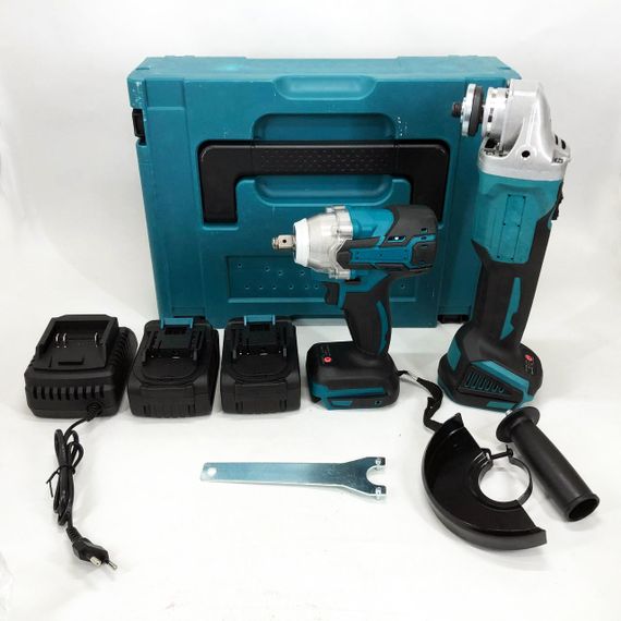 Набор 2 в 1 шуруповёрт + гайковёрт в чемодане 2 аккумулятора ER-89 | Зображення 4