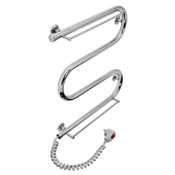 Электрическая полотенцесушилка Laris Змеевик 25 РС3 500 х 500 с 2-мя полками Е (подкл. слева)