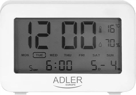 Термогігрометр Adler AD 1196 white 15х17х23 см білий | Зображення 1