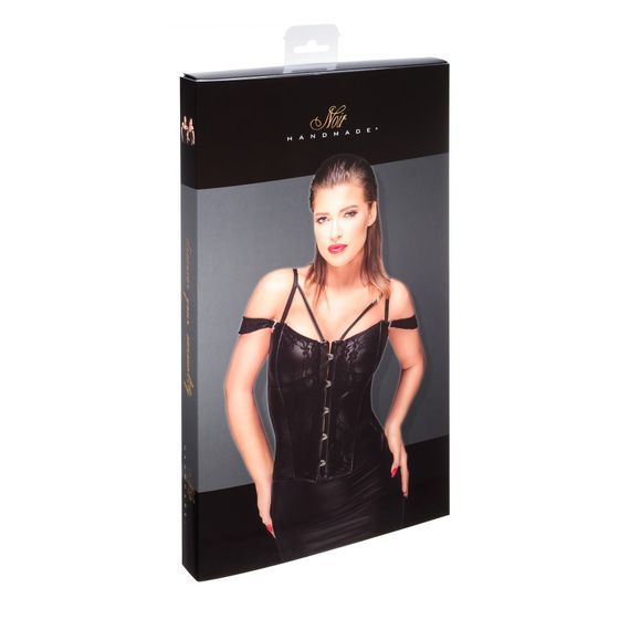 Корсет з гіпюром F159 Noir Handmade M, Черный | Зображення 4