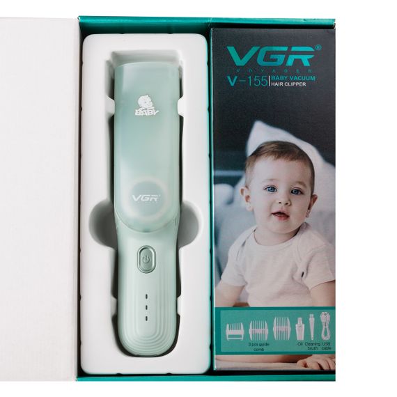Дитяча машинка для стрижки з насадками акумуляторна безшумна VGR V-155 | Зображення 8