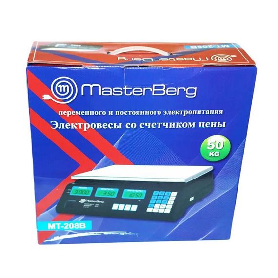 Ваги торгові електронні до 50 кг, MT-208B / Акумуляторні ваги з лічильником ціни / Настільні ваги для торгівлі | Зображення 7
