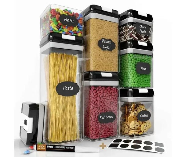 ОЧЕНКА! Набір контейнерів для їжі, 7 предметів, FOOD Storage Container (Плохе паковання, тріщина 3068)