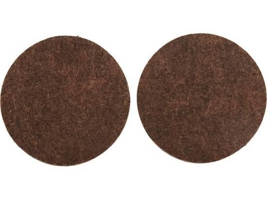 Протектор самоклеючий повстяний VOREL, Ø=50мм, набир 2шт. (коричневи) [60/720] VR-74856