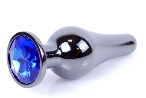 Анальний затор Boss Series - Jewellery Dark Silver BUTT PLUG Blue, BS6400059 Sex Aura | Зображення 2