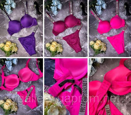 Жіноча спідня білизна комплектована Victoria's Secret, трусики + топ у подарунковому пакованні 85С | Зображення 6