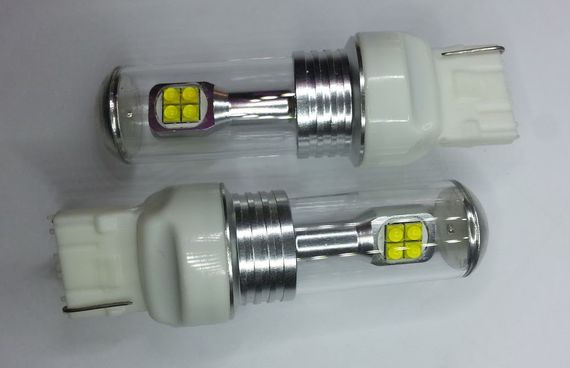 Светодиодная автолампа 7440(W21W)-T20- 40W (580Lm) CREE XBD X*8PCS (580Lm) (Цена указана за  одну лампу) | Зображення 3