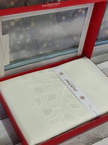 Скатертина Tropik home LEAF 160х220см Жаккард Поліестер