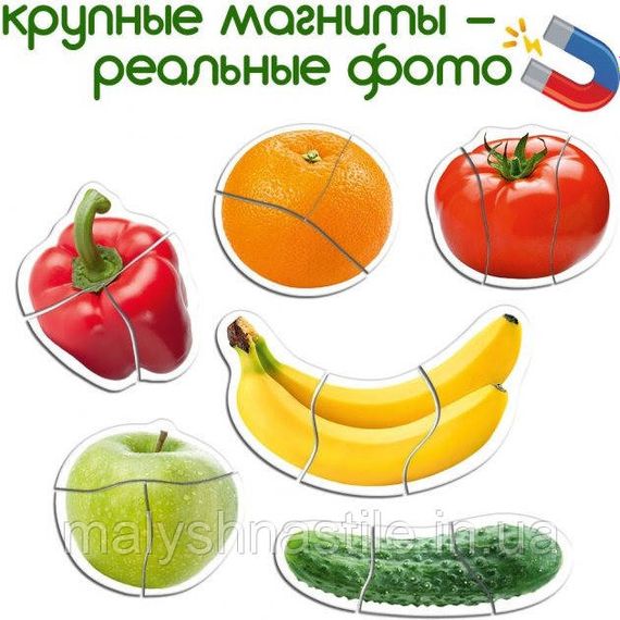 Набір магнітів Magdum Baby puzzle "Фрукти і овочі" ML4031-25 EN | Зображення 7