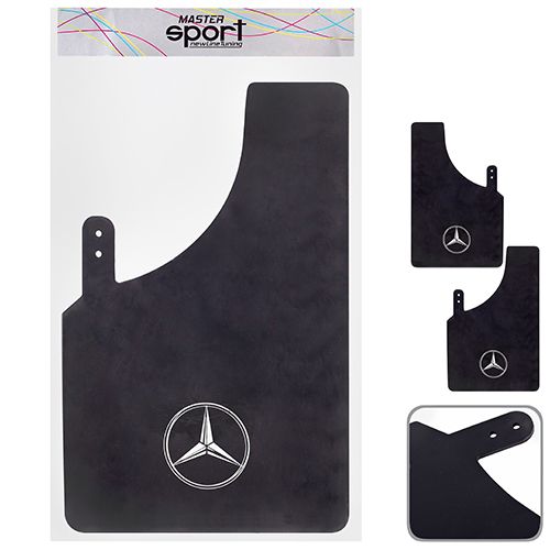 Бризковики "Sport Master" XL 230*375 MERSEDES універсальні гумові (2 шт.) | Зображення 4