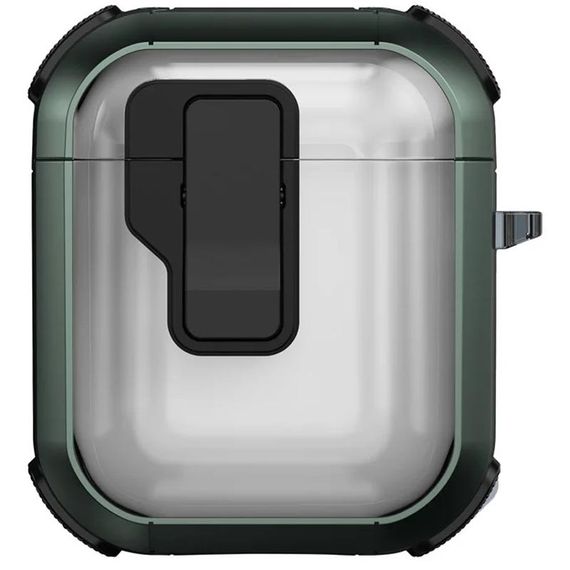 Футляр протиударний Locking Button для навушників Airpods 1/2 Apple Green