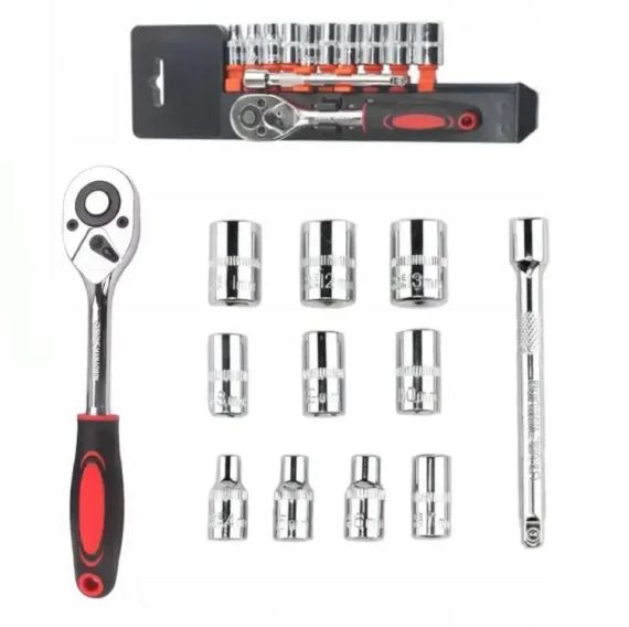 Набор торцевых головок с трещоточкой  Ultra (12 шт.) 1/4"