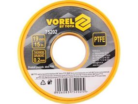 Фум - стричка VOREL тефлонова ущильнююча, l= 15 м, b= 19 мм, h= 0,2мм 75202