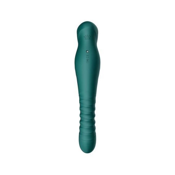 Смартвібратор-пульсатор Zalo — King Turquoise Green, кристал Swarovski Sex Aura | Зображення 2