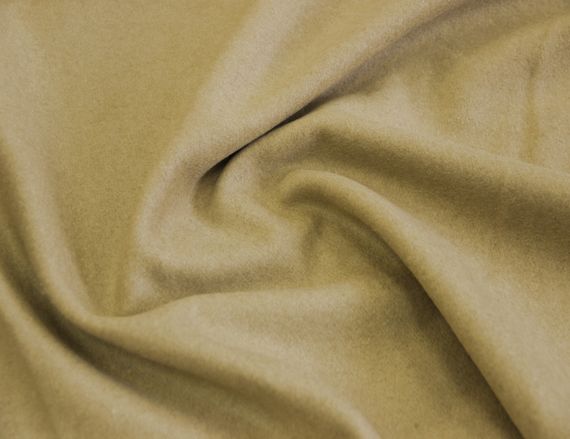 Пальтовая натуральная шерстяная итальянская однотонная ткань цвета кемел CH 160