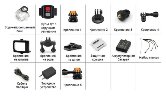 Экшн камера Eken H9R 4k Wi-Fi Black Original | Зображення 5