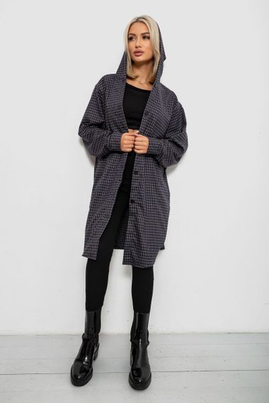 Кардиган женский в клетку, цвет серый, 257R233-4 | Зображення 1