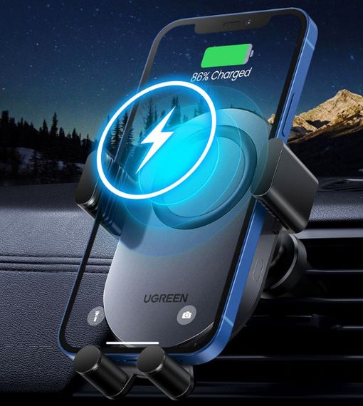 Автодержатель для телефона с беспроводной зарядкой Ugreen CD256 Wireless Car Charger | Зображення 4