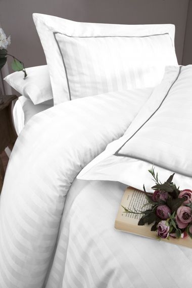 Постільна білизна First Choice Deluxe Satin 160 х 220 см сімейний Novel Line White | Зображення 3