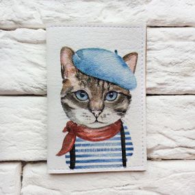 Обложка для ID-паспорта на 4 карты Cat