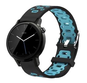 Спортивний ремінець Primo Perfor Classic для годинника Motorola Moto 360 2nd gen (42 mm ) - Black&Blue