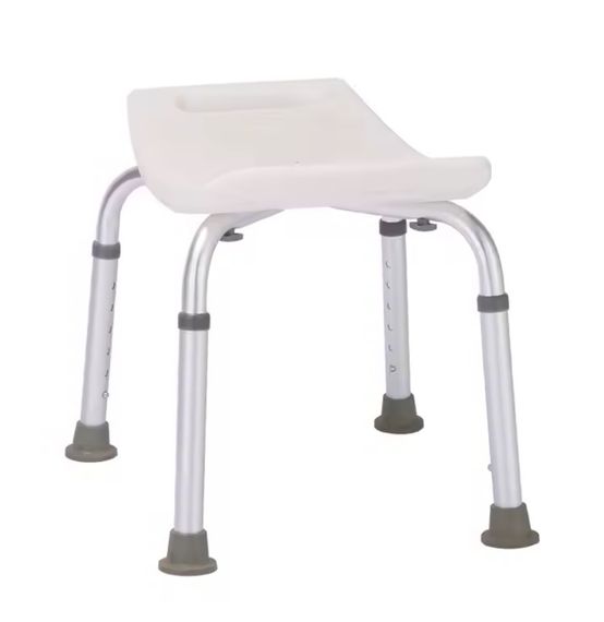 Стілець-табурет для ванної і душу регульований, протиковзний, алюмінієвий 2010A | Зображення 1