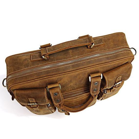Сумка мужская Vintage 14051 в винтажном стиле Коричневая | Зображення 4