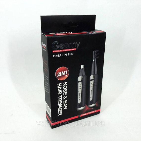 Бритва тример для носа і вух GEMEI GM-3109 2в1, Тример для бороди голови і носа скронь шиї HC-49