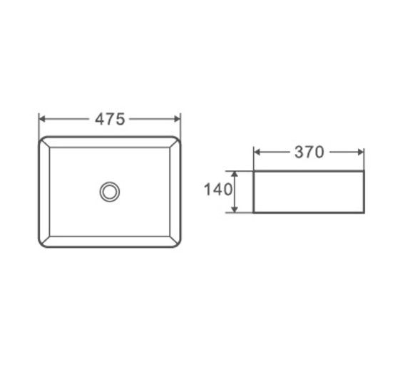 Раковина накладна Mixxus Premium Quadro-0101 (MP6487) | Зображення 1