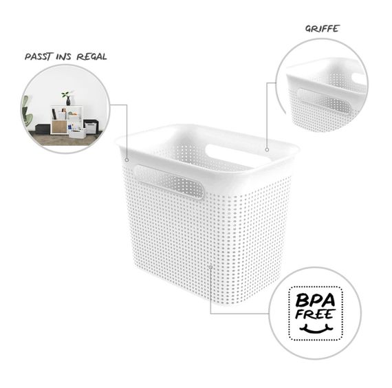 Корзина для хранения Rotho (Рото) Brisen 7 л (10238) Белый | Зображення 2