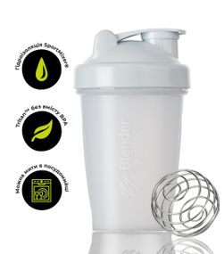 Шейкер спортивний BlenderBottle Classic 20oz/590ml White (Original)