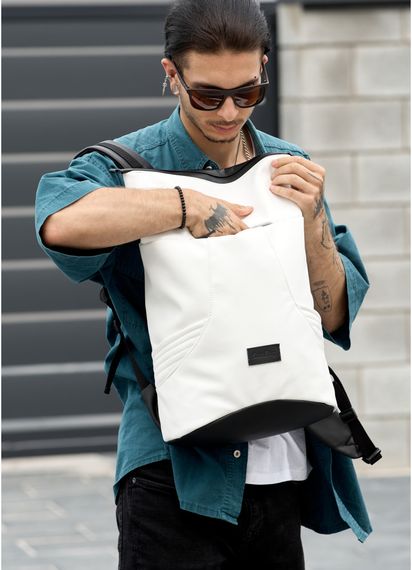 Чоловічий рюкзак Sambag RollTop X білий 41 х 27 х 18 см (24320008m) | Зображення 5