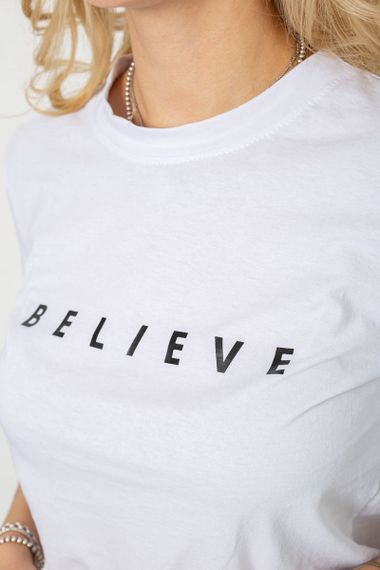 Футболка женская с принтом  -уценка, цвет бело-черный, 238R57376-U | Зображення 4