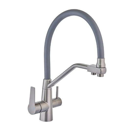 Змішувач для кухні Mixxus на дві води FUL-021 Graphite Refl.Black (MI6115)