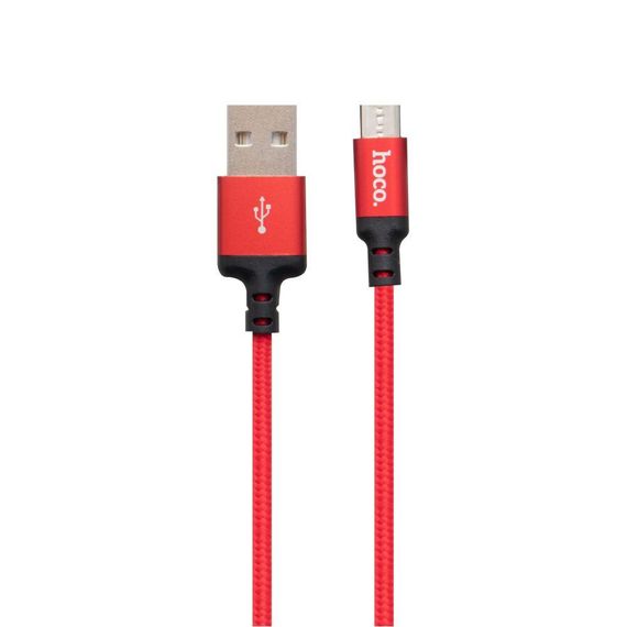 Кабель USB Hoco X14 Times Speed Micro Колір Червоно-Чорний