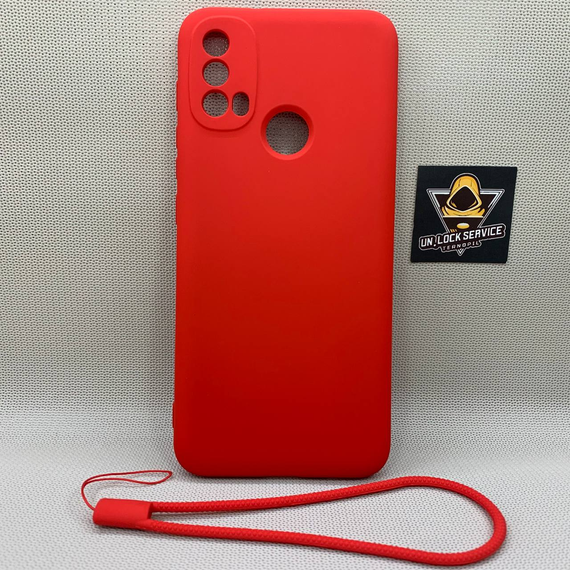 Motorola E20 SoftTouch Silicone Протиударний чохол софт тач Червоний