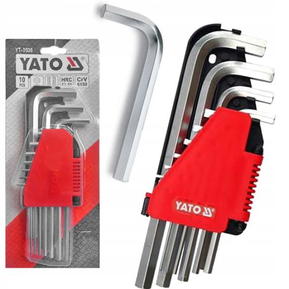 Набор ключей шестигранных ключи шестигранники 10 штук YATO YT-0508