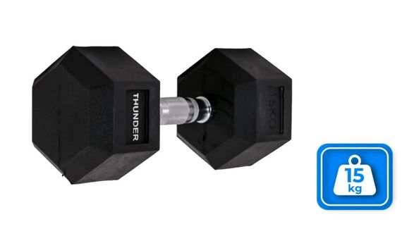 Гантель шестигранна Thunder 15 кг (HEXAGONAL-DUMBBELLS-15KG) | Зображення 5
