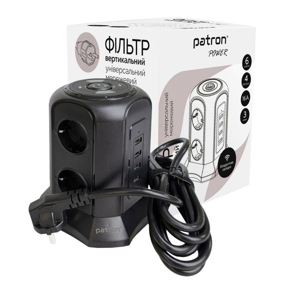 Мережевий фільтр живлення Patron SP-1663-USBTW (EXT-PN-SP-1663-USBTW) | Зображення 2