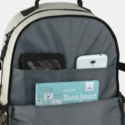 Рюкзак школьный GoPack Education Teens 186 бежевий (GO25-186L-4) | Зображення 4