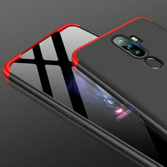 Чохол GKK 360 градусів для Oppo A5 (2020) колір Чорно-Червоний | Зображення 2