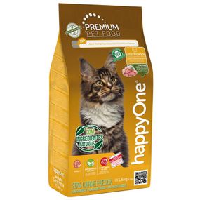 Корм happyOne Premium Cat Sterilized Fresh Meat сухой со свежим мясом для стерилизованных котов 1.5 кг