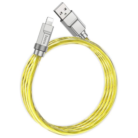 Дата кабель Hoco U113 Solid 2.4A USB to Lightning (1m) Gold | Зображення 1